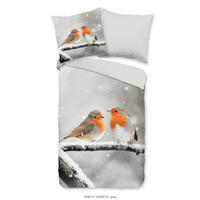 WENDEBETTWÄSCHE Greets Biber 155/220 cm  - Grau, Natur, Textil (155/220cm)