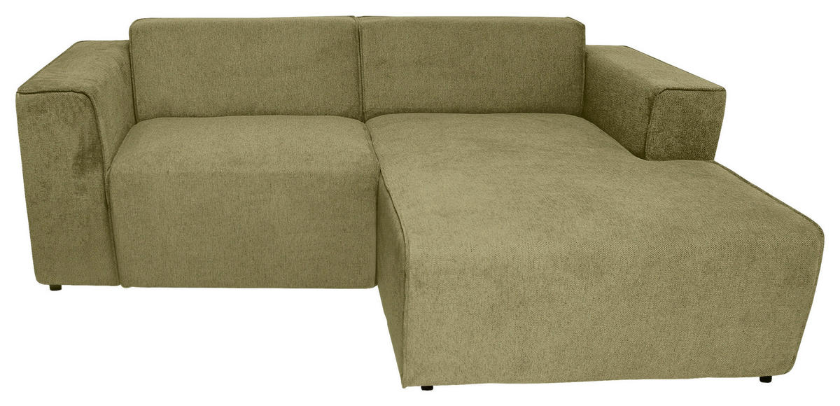 Freisteller von P & B ECKSOFA Olivgrün Struktur.