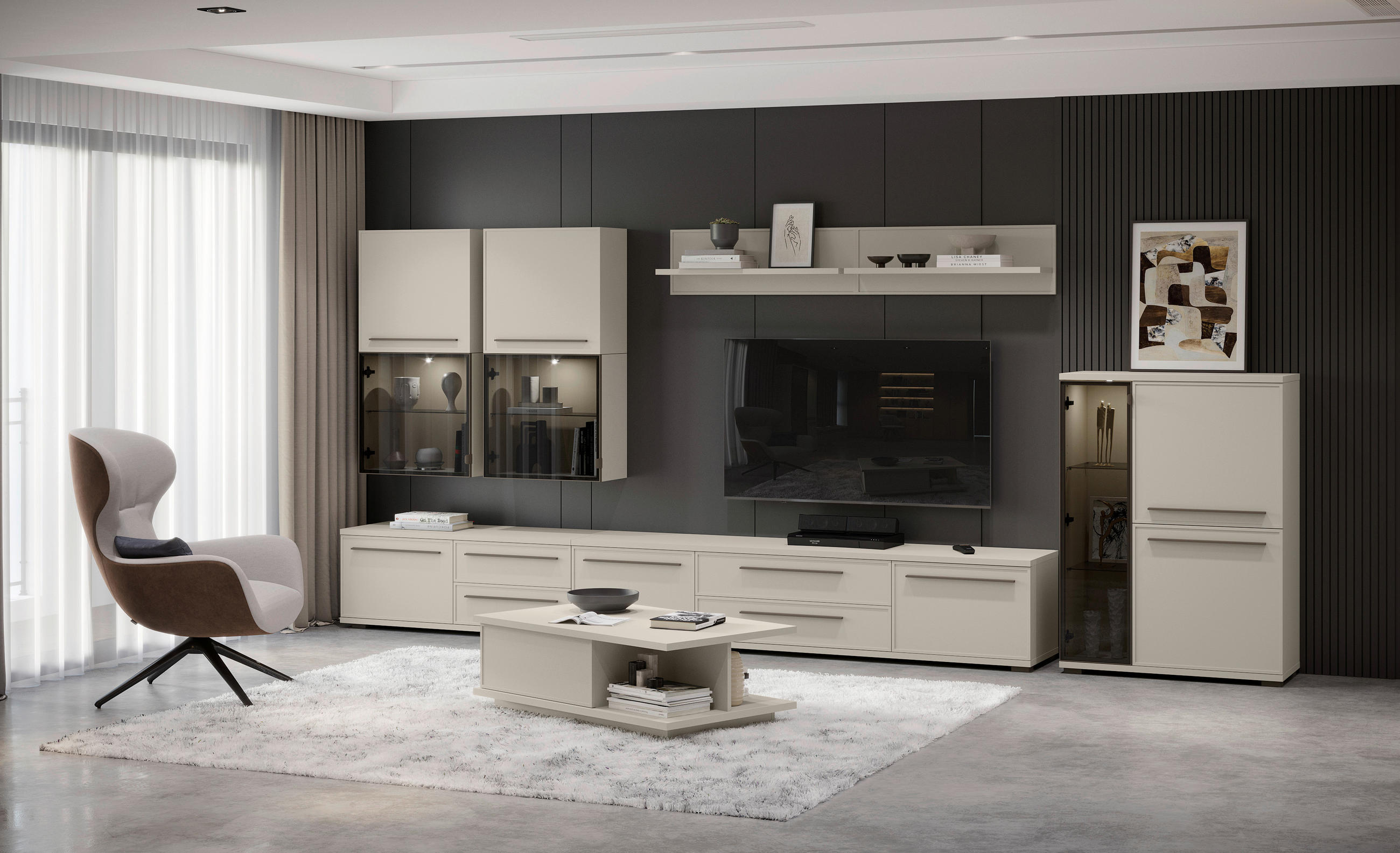 TV KOMODA kašmir  - kašmir, Dizajnerski, metal/pločasti materijal (180/46/46cm)