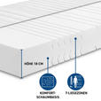KOMFORTSCHAUMMATRATZE 100/200 cm Höhe ca. 18 cm  - Weiß, KONVENTIONELL, Textil (100/200cm) - Xora