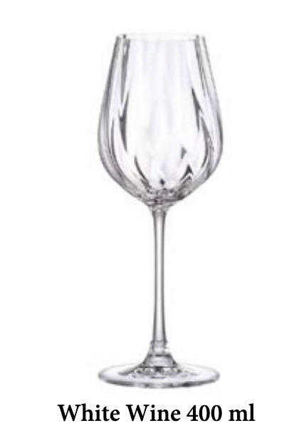 SKLENICE NA BÍLÉ VÍNO - čiré, Design, sklo (400ml)