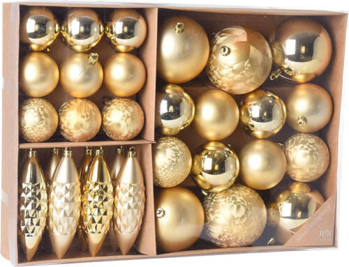 CHRISTBAUMKUGEL-SET 5 cm  - Basics, Kunststoff (5cm) - X-Mas