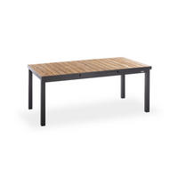 GARTENTISCH 180-240/100/76 cm Metall rechteckig  - Anthrazit, Design, Holz/Metall (180-240/100/76cm)