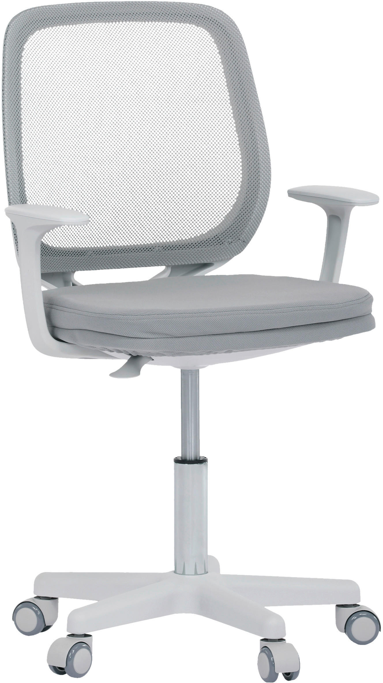 KANCELÁŘSKÉ KŘESLO, síťovina, šedá - šedá, Moderní, textil/plast (50/77-89/49cm) - Xora