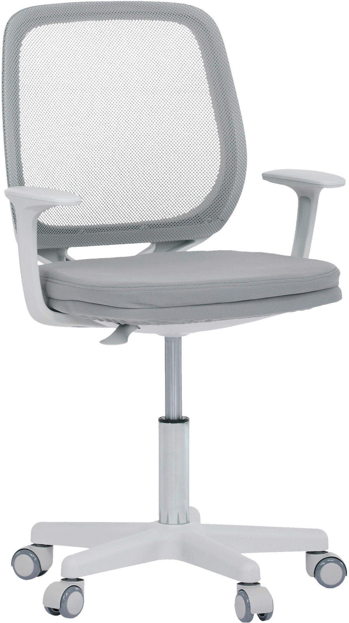 KANCELÁRSKE KRESLO, sieťovina, sivá - sivá, Modern, textil/plast (50/77-89/49cm) - Xora