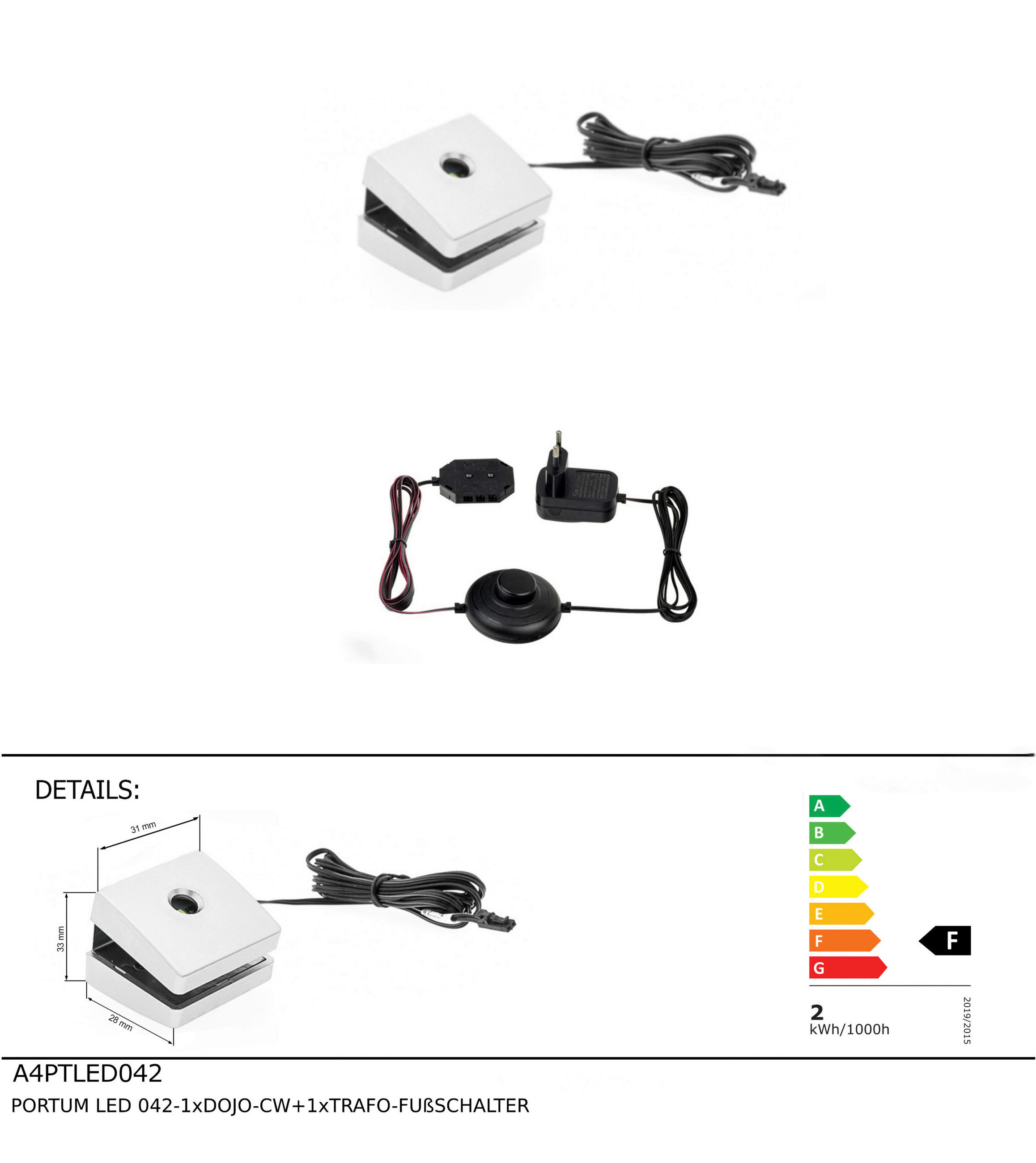LED-KLEMMLEUCHTE   - Silberfarben, KONVENTIONELL, Kunststoff - Carryhome