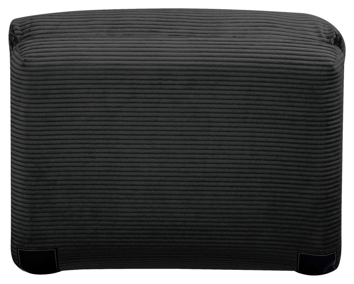 SCHLAFSESSEL in Cord Schwarz  - Schwarz, Design, Textil/Metall (82/58/78cm) - Livetastic
