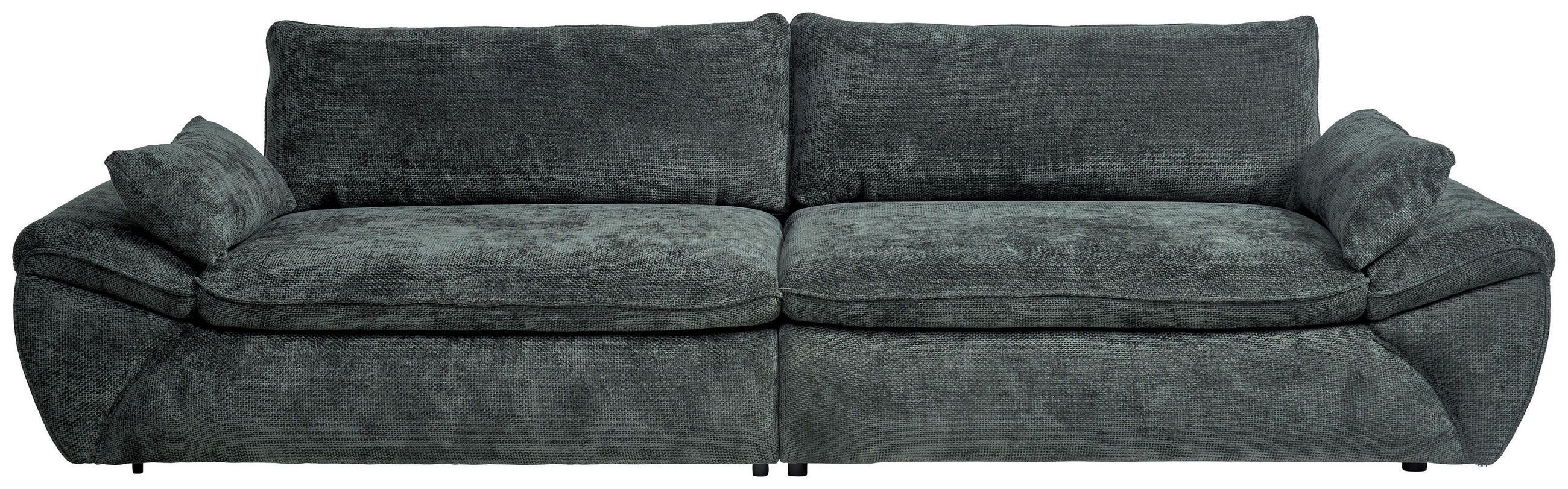 BIG SOFFA i struktur mörkgrön  - svart/mörkgrön, Klassisk, textil/plast (302/80/120cm) - MID.YOU