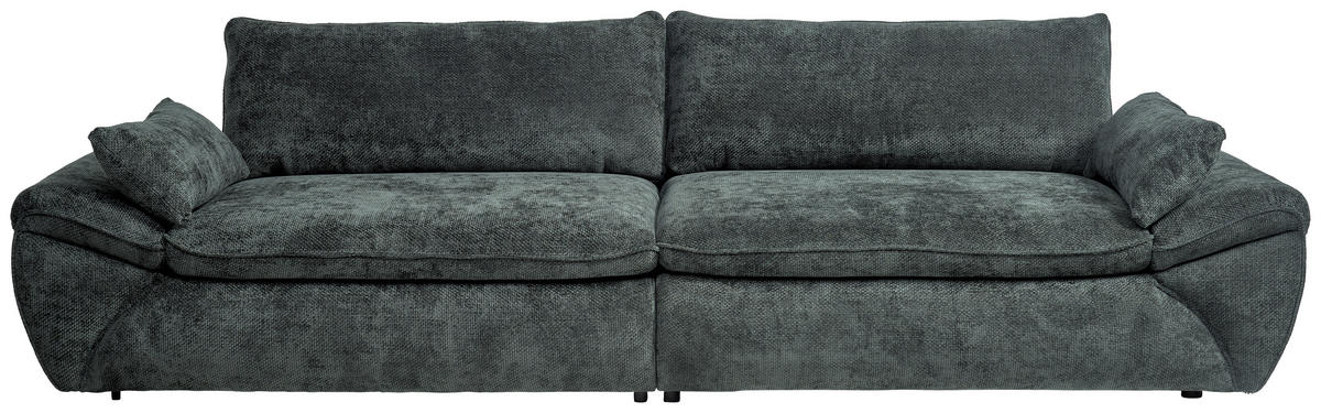 BIG SOFFA i struktur mörkgrön  - svart/mörkgrön, Klassisk, textil/plast (302/80/120cm) - MID.YOU