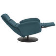 RELAXSESSEL in Leder Blau  - Blau/Schwarz, Design, Leder/Metall (76/108/86cm) - Dieter Knoll