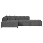 ECKSOFA  in Cord Dunkelgrau  162/313 cm  - Dunkelgrau/Schwarz, KONVENTIONELL, Kunststoff/Textil (162/313cm) - Carryhome