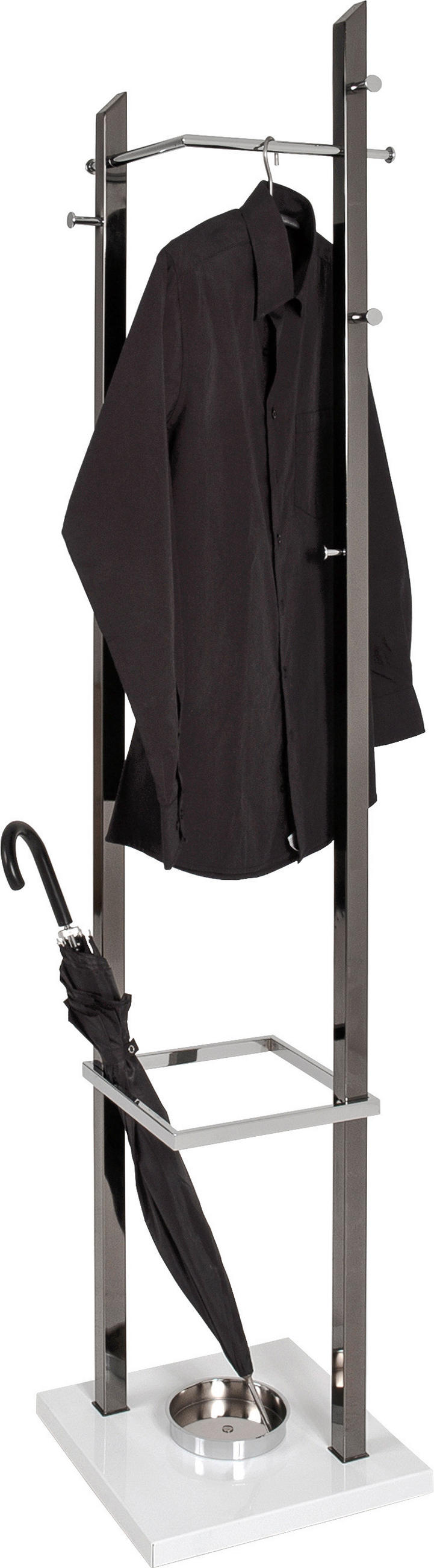 Garderobenständer in Schwarz, Weiß 35/186/35 cm