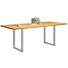 ESSTISCH in Holz, Metall 180/90/75 cm - Edelstahlfarben/Eichefarben, Natur, Holz/Metall (180/90/75cm) - Linea Natura ESSTISCH in Holz, Metall 180/90/75 cm - Edelstahlfarben/Eichefarben, Natur, Holz/Metall (180/90/75cm) - Linea Natura