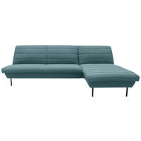 ECKSOFA in Webstoff Petrol  274/168 cm  - Petrol/Schwarz, Design, Textil/Metall (274/168cm) - LOOKS by W.Joop