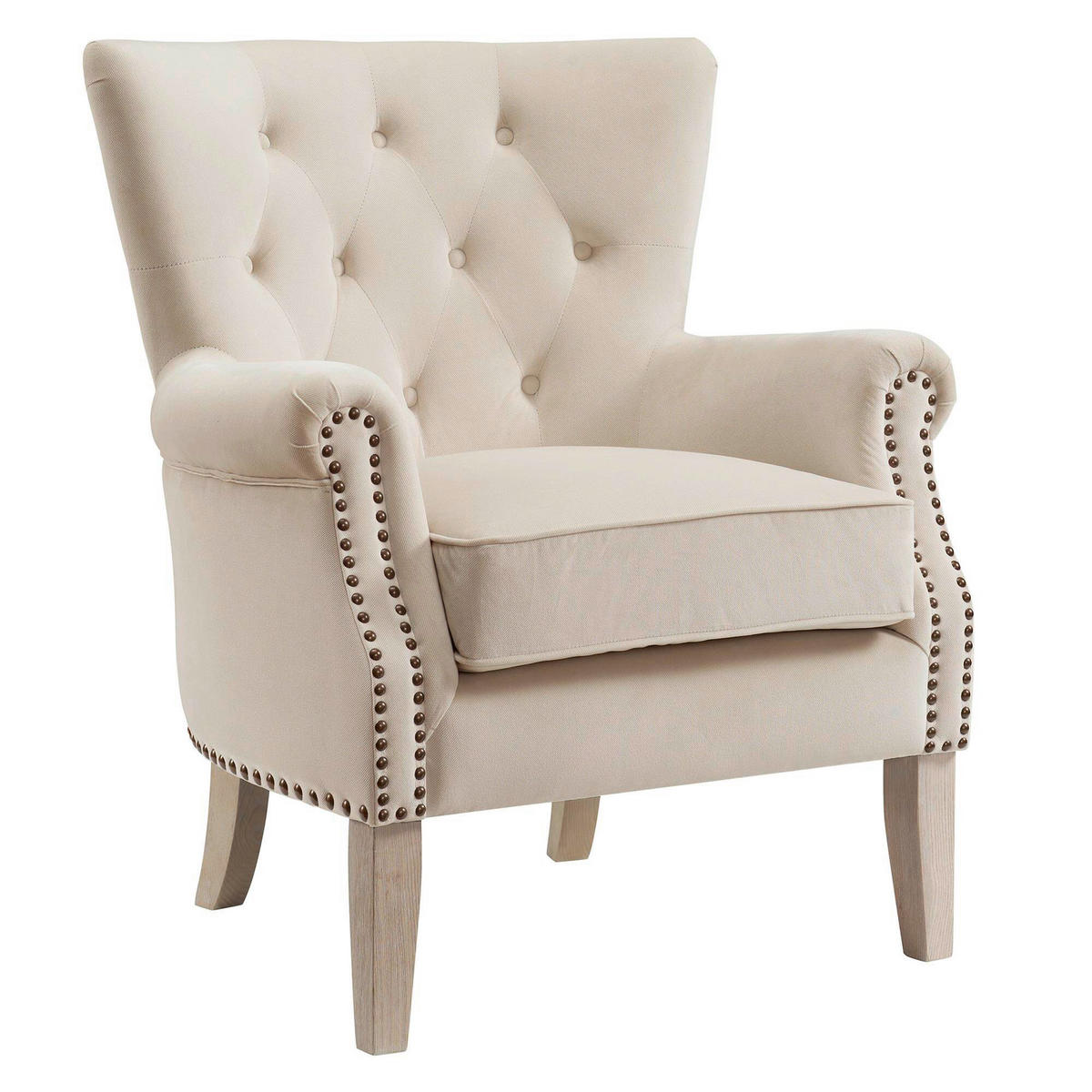 OHRENSESSEL Akzent Beige  - Beige/Naturfarben, Design, Textil (73/86/75cm) - MID.YOU