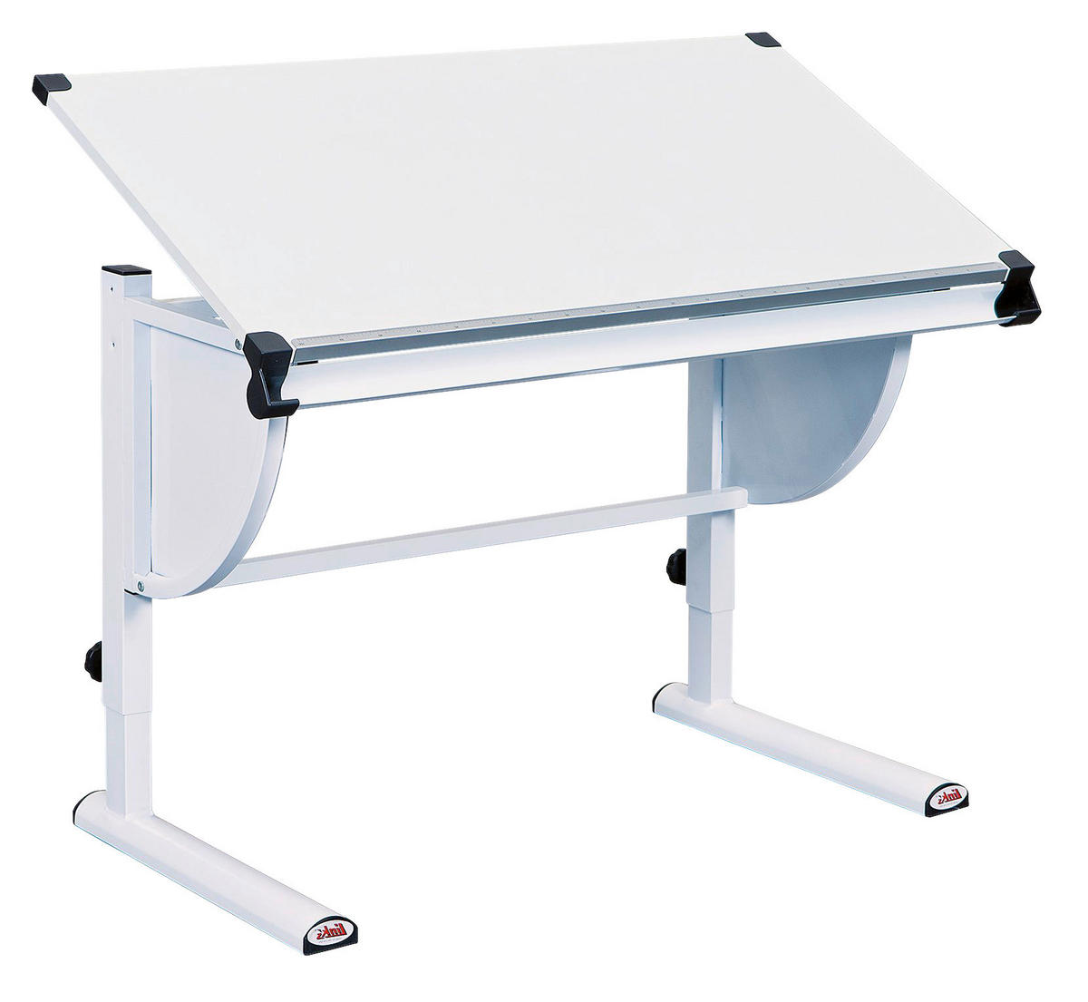 JUGENDSCHREIBTISCH 110/60/63-93 cm  - Weiß, KONVENTIONELL, Holzwerkstoff/Metall (110/60/63-93cm) - Xora