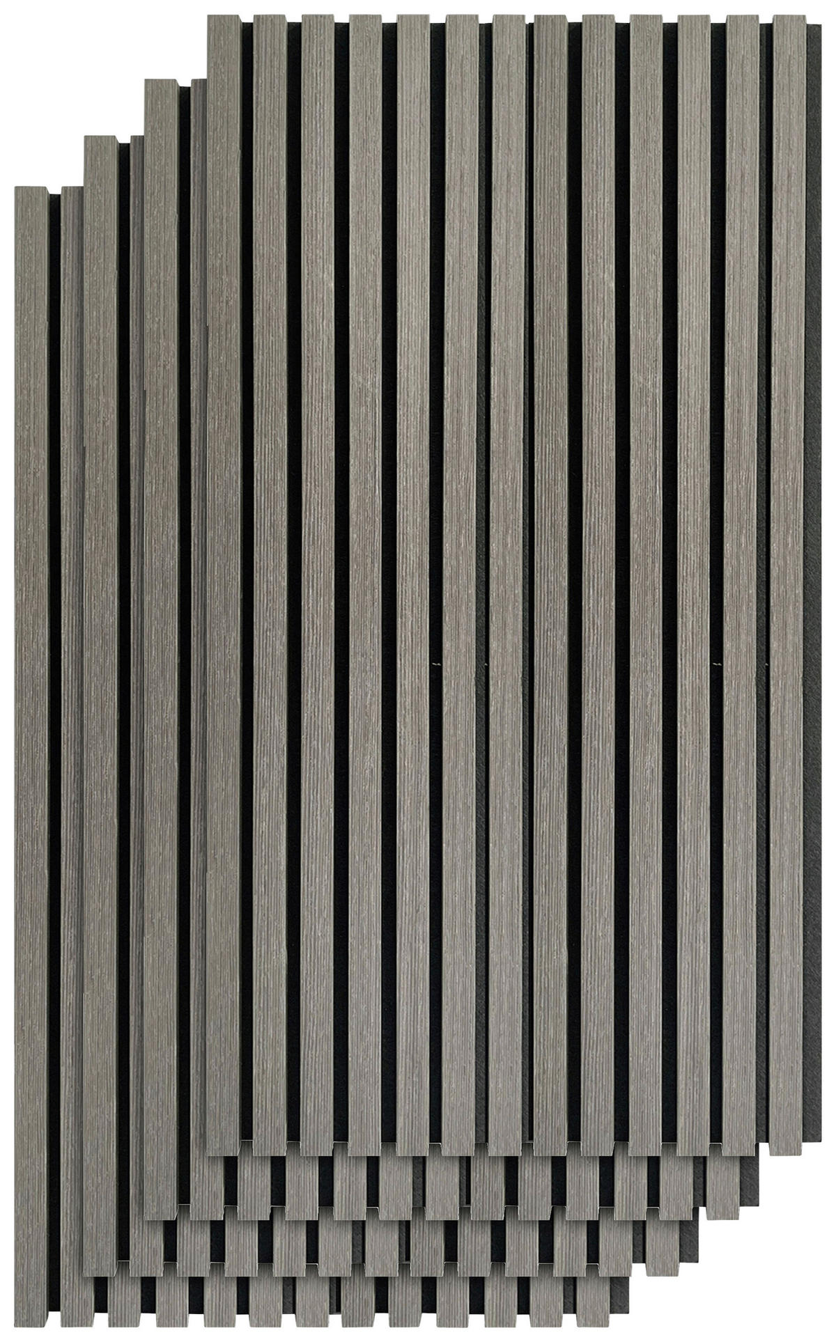 AKUSTICKÝ PANEL velikost: 52/104/2,2 cm - šedá/barvy dubu, Konvenční, dřevo/plast (52/104/2,2cm)