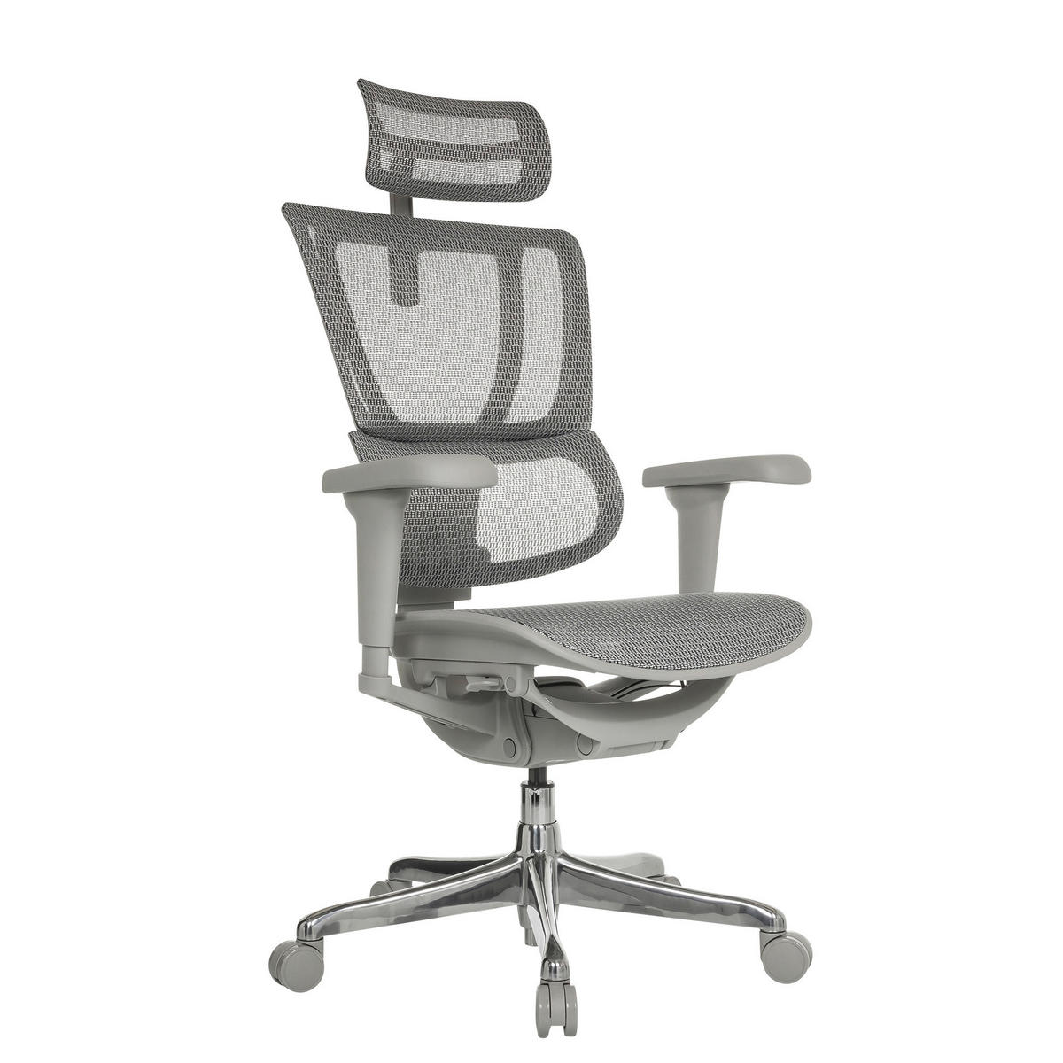 DREHSTUHL  in Netz  - Silberfarben/Grau, MODERN, Kunststoff/Textil (71/116 - 135/75cm) - MID.YOU