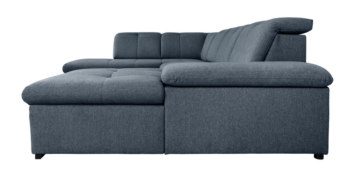 WOHNLANDSCHAFT in Dunkelblau  - Dunkelblau/Grau, Design, Textil/Metall (215/328/173cm) - MID.YOU