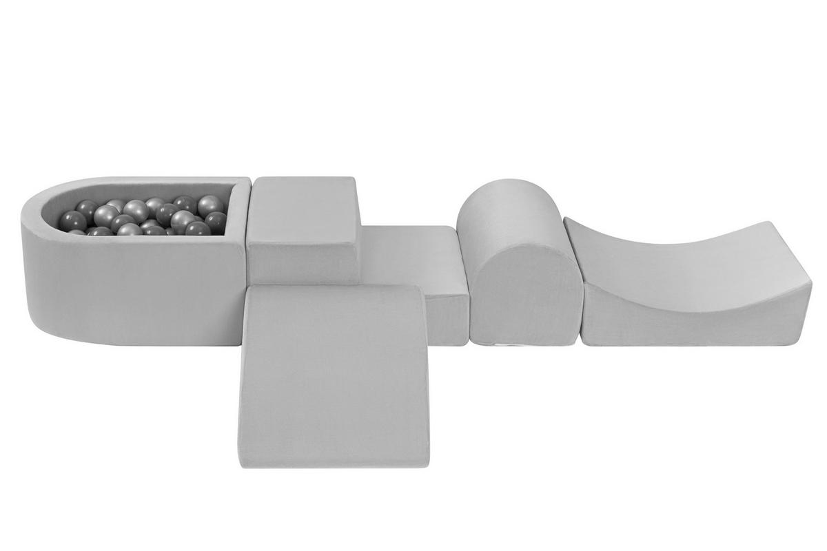 BÄLLEBAD - Grau, Basics, Kunststoff/Textil (267.5/45/30cm) - Jimmylee