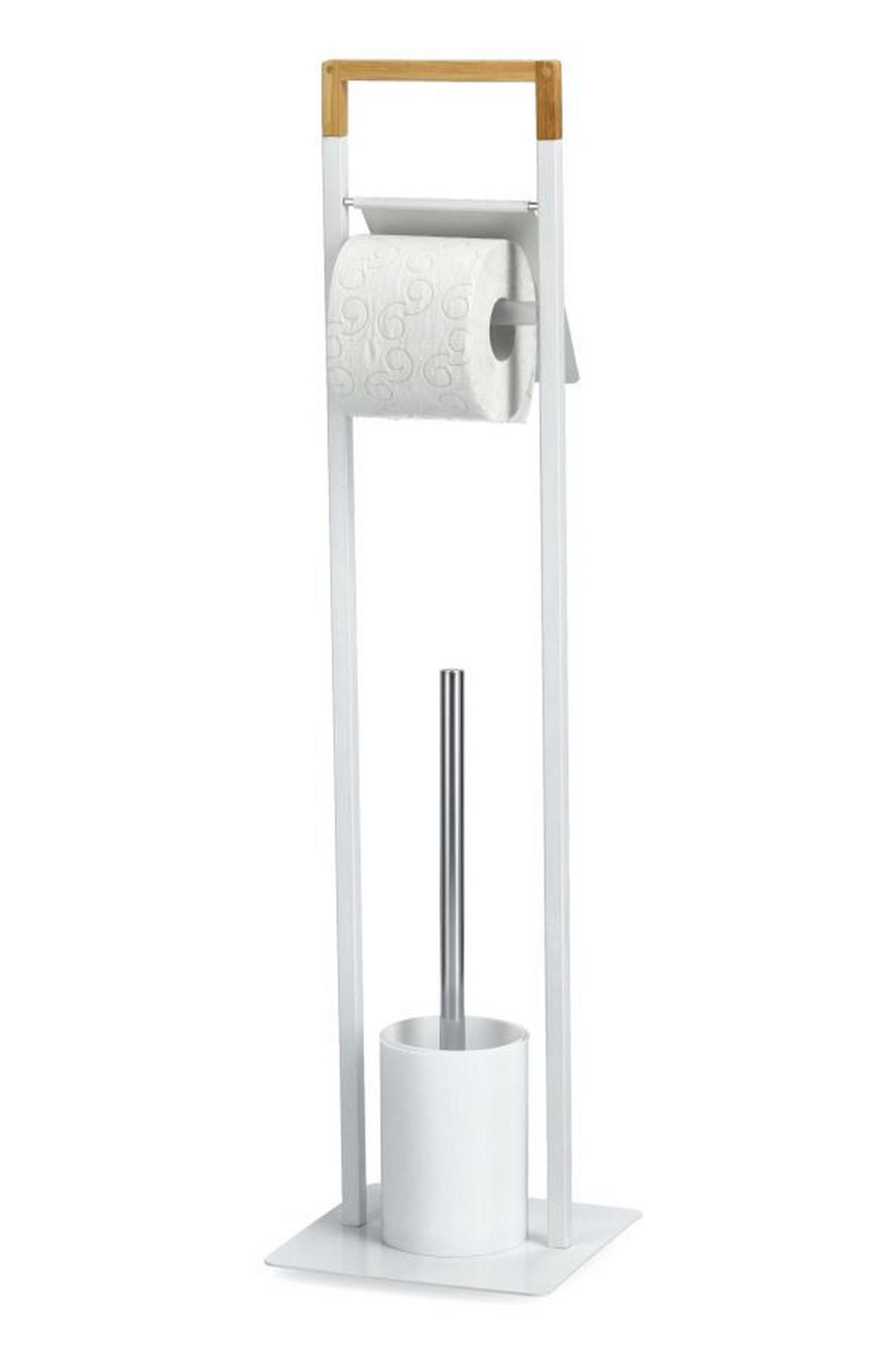 WC-BÜRSTENKOMBINATION - Weiß, Basics, Holz/Kunststoff (19/19/75cm) - Zeller Present