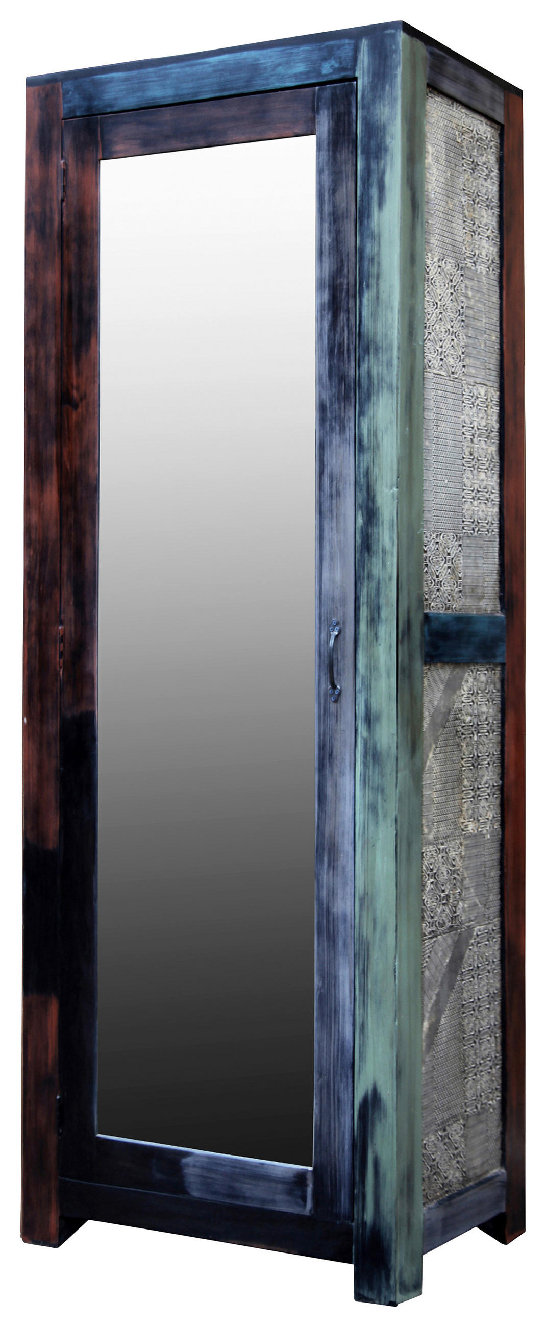 GARDEROBENSCHRANK Wolf Möbel  in 75/200/45 cm  - Multicolor, Natur, Holz/Metall (75/200/45cm) - Livetastic