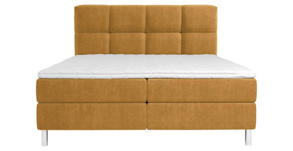 BOXBETT 180/200 cm  in Orange, Currygelb  - Chromfarben/Currygelb, Design, Holz/Holzwerkstoff (180/200cm) - Esposa