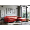 ECKSOFA Rot Echtleder Lederlook  - Rot/Schwarz, Design, Leder/Textil (247/173cm) - Livetastic