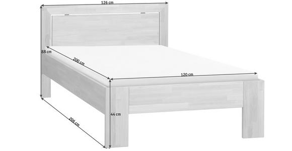 BETT 120/200 cm  in Eichefarben  - Eichefarben, Natur, Holz (120/200cm) - Linea Natura