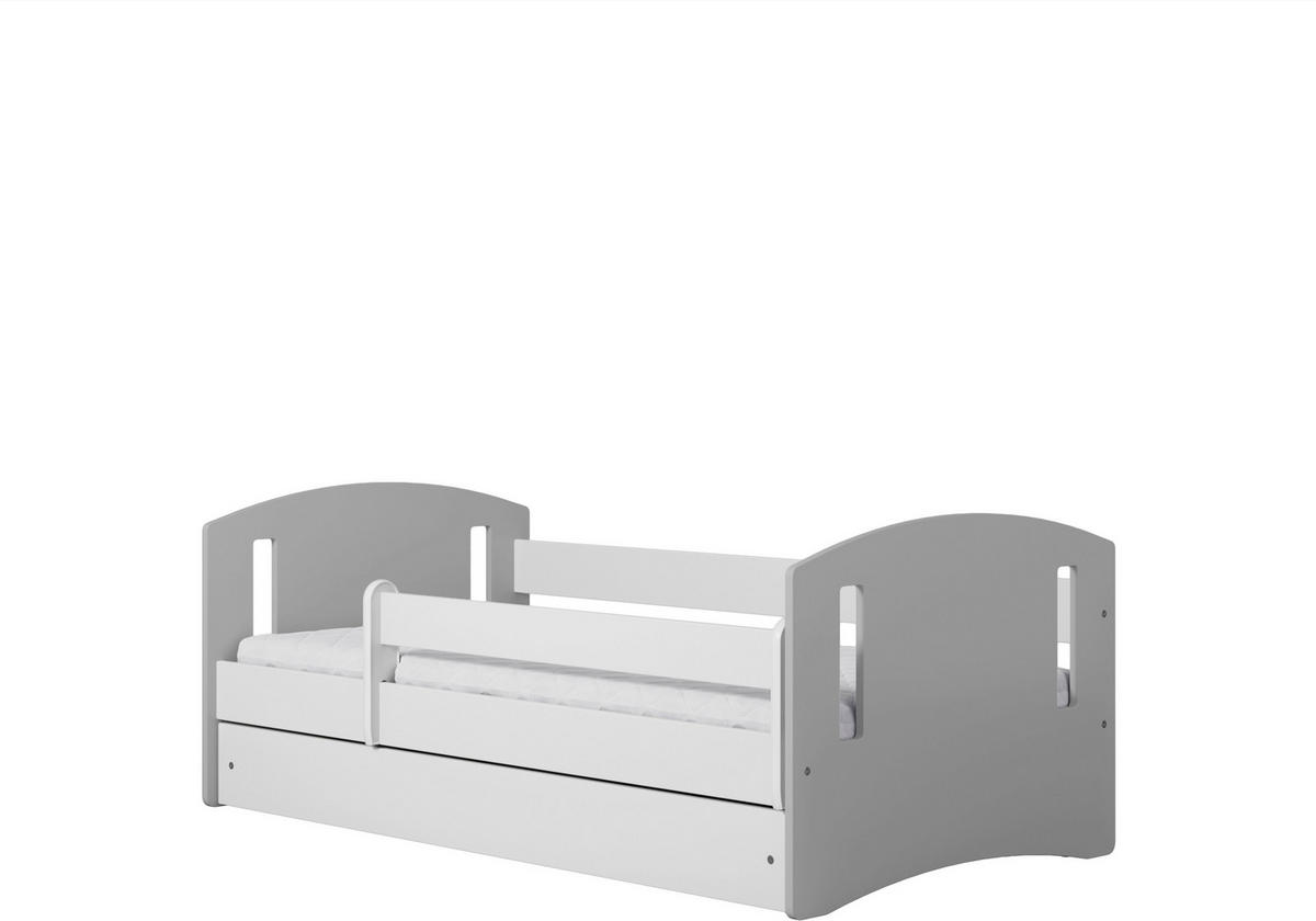 KINDER-/JUNIORBETT 80/140 cm  in Grau, Weiß  - Birkefarben/Weiß, MODERN, Holz/Holzwerkstoff (80/140cm) - MID.YOU