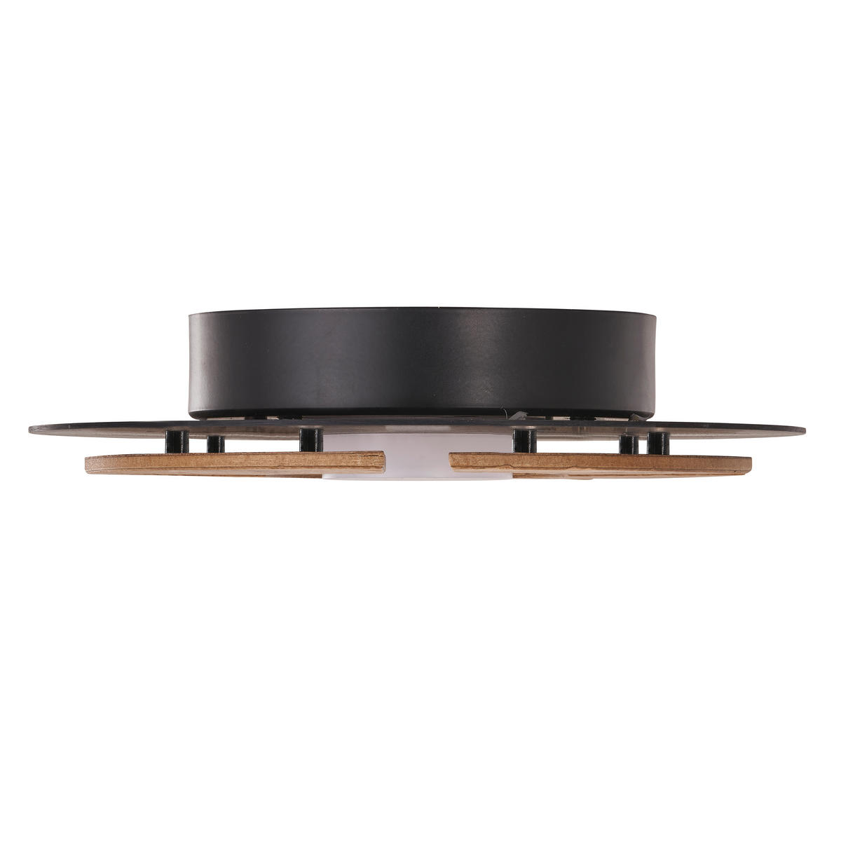 LED-WANDLEUCHTE Rota 26/6,5 cm  - Eichefarben/Schwarz, Natur, Holz/Kunststoff (26/6,5cm) - Grossmann