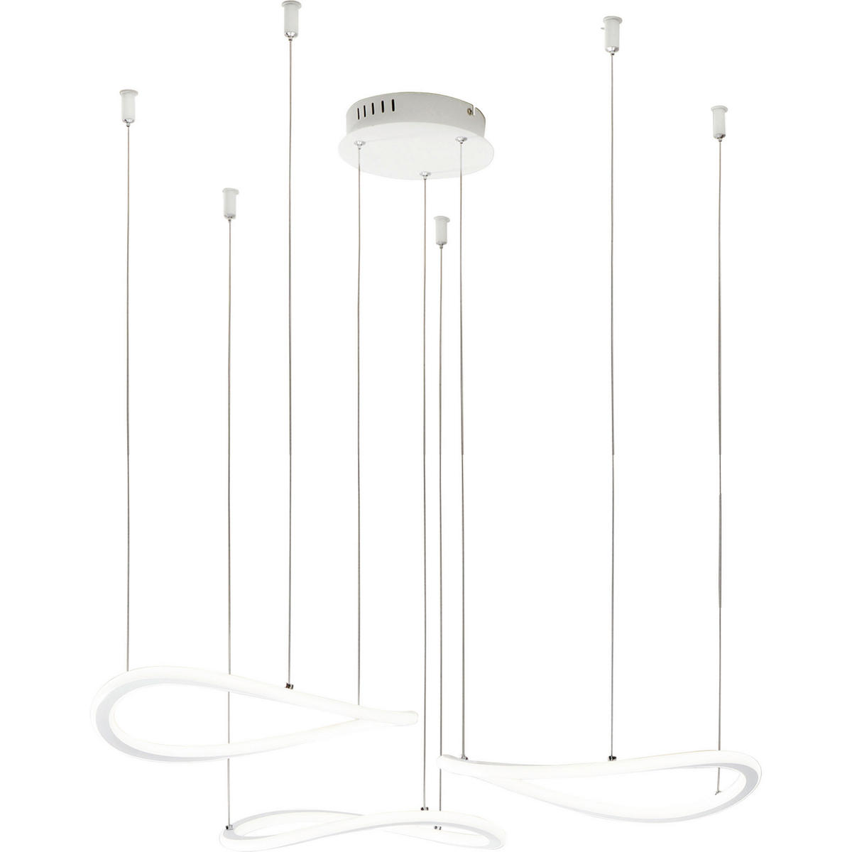 LED-PENDELLEUCHTE 82/200 cm  - Weiß, Design, Kunststoff/Metall (82/200cm) - Fabas Luce