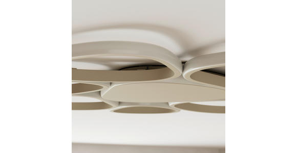 LED-DECKENLEUCHTE Acrux 89,5/79/4 cm  - Sandfarben, Design, Kunststoff/Metall (89,5/79/4cm) - Novel