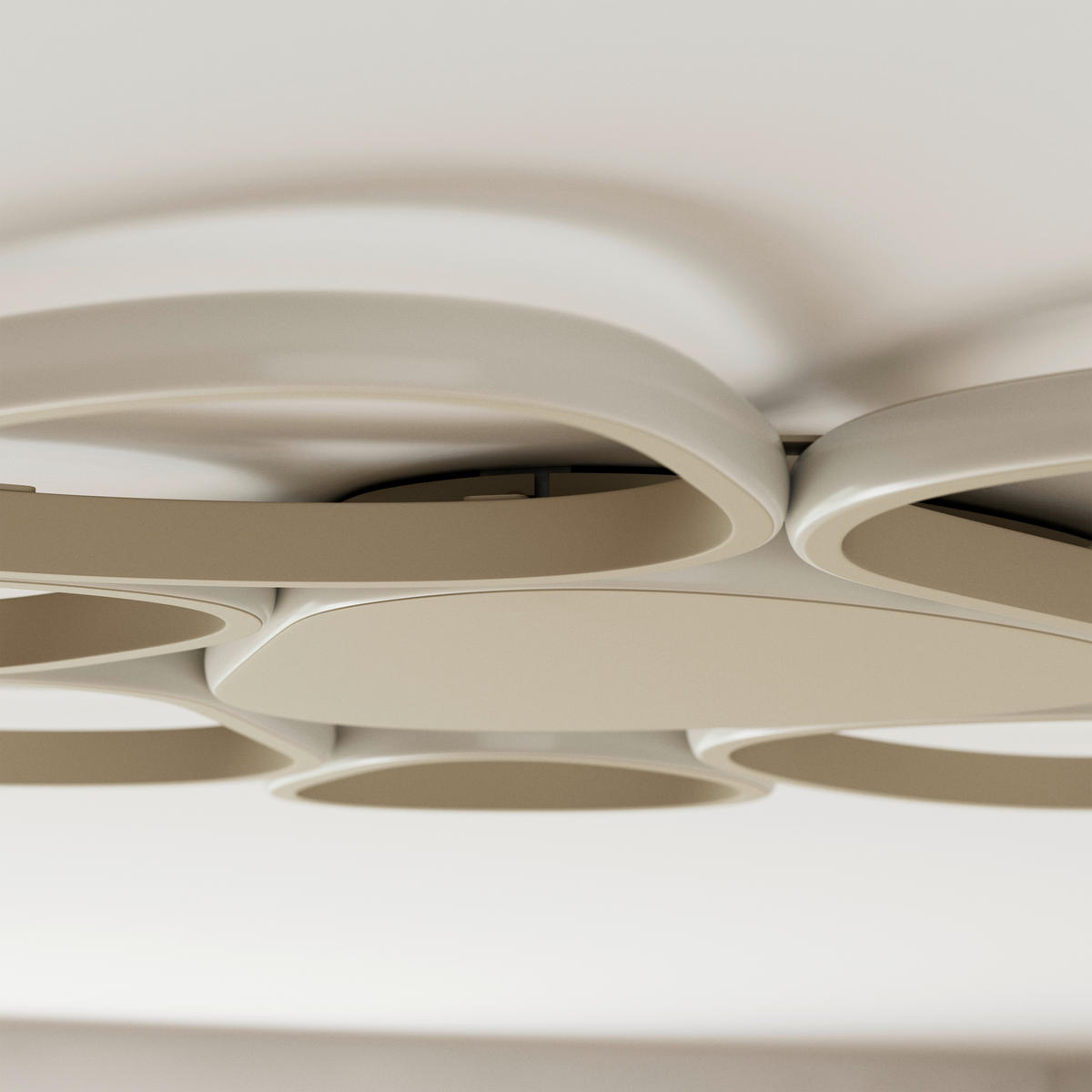 LED-DECKENLEUCHTE Acrux 89,5/79/4 cm  - Sandfarben, Design, Kunststoff/Metall (89,5/79/4cm) - Novel