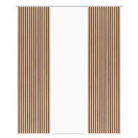 FLÄCHENVORHANG  3 Stück  blickdicht  60/245 cm   - Braun, Trend, Textil (60/245cm)