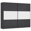 SCHWEBETÜRENSCHRANK in Grau, Weiss  - Weiss/Grau, Modern, Holzwerkstoff/Metall (261/210/59cm) - Rauch Möbel