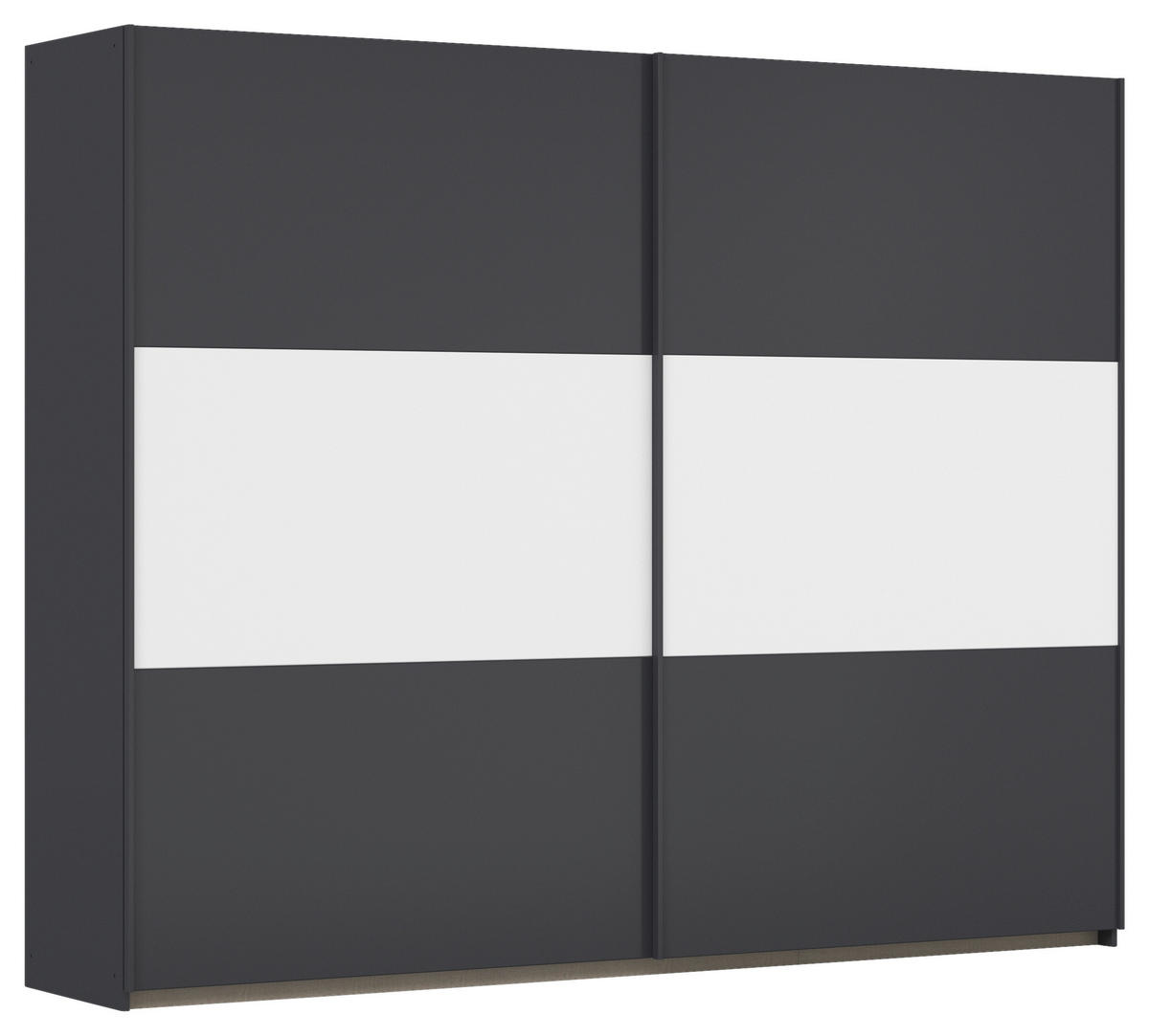 SCHWEBETÜRENSCHRANK in Grau, Weiss  - Weiss/Grau, Modern, Holzwerkstoff/Metall (261/210/59cm) - Rauch Möbel