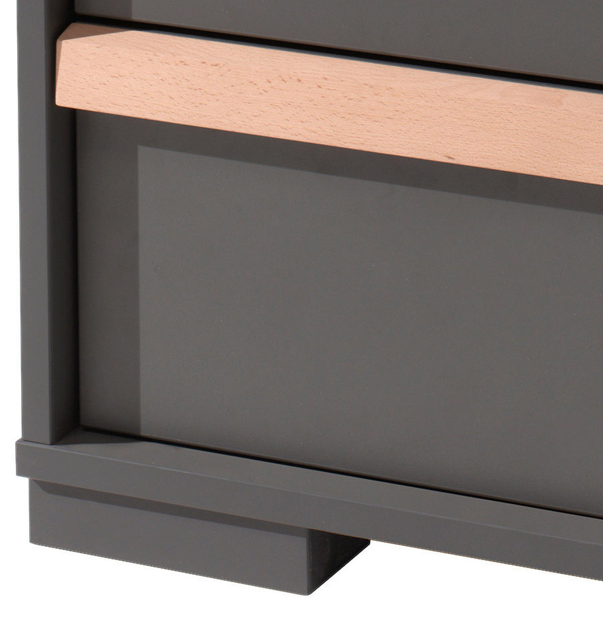 NACHTSCHRANK 48,1/48,8/40 cm  - Anthrazit/Buchefarben, MODERN, Holz/Holzwerkstoff (48,1/48,8/40cm) - MID.YOU
