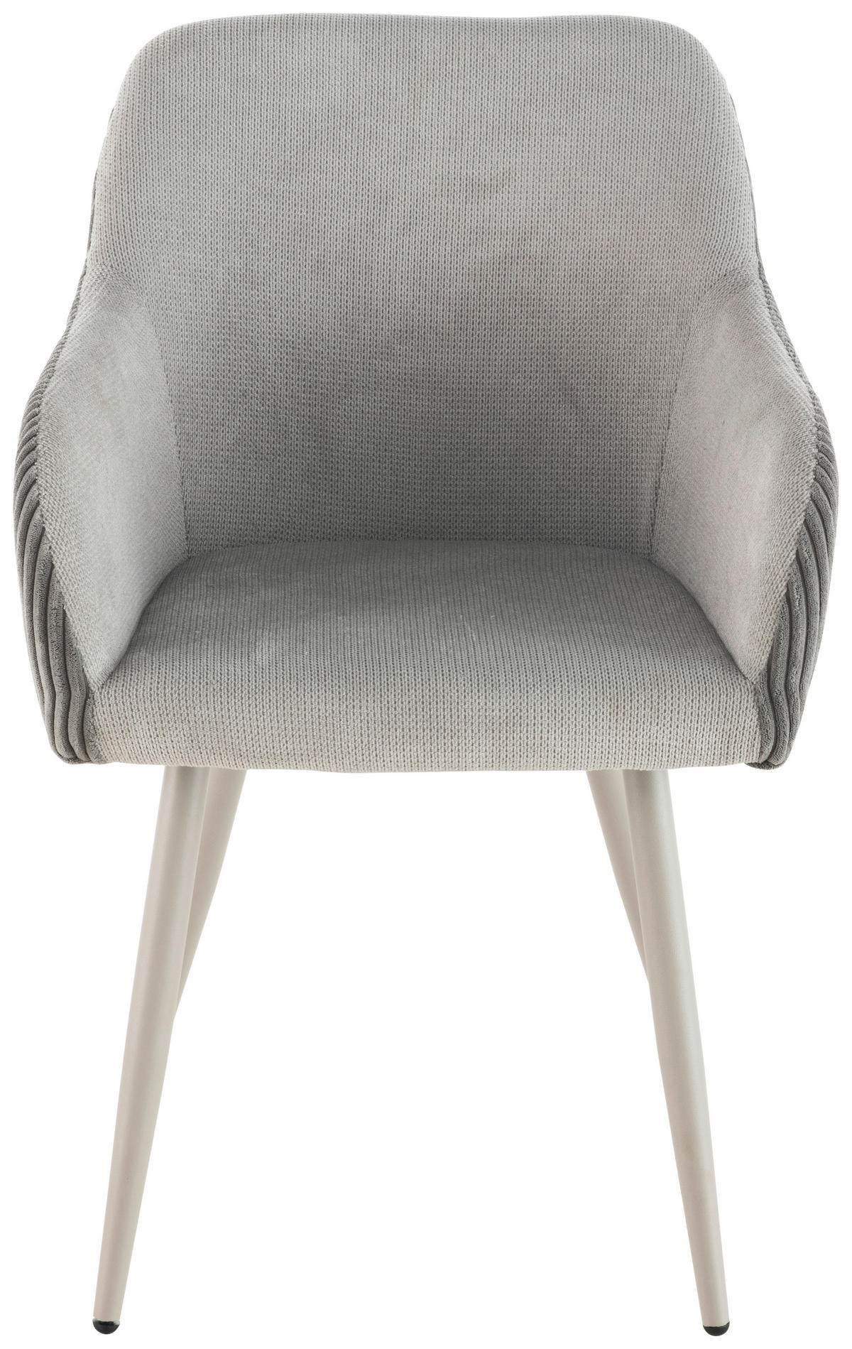 ARMLEHNSTUHL  in Eisen Leinenoptik, Cord  - Beige/Grau, LIFESTYLE, Holz/Textil (54/84/60cm) - Livetastic
