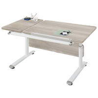 JUGENDSCHREIBTISCH 130/70/53-79 cm Weiß, Eichefarben höhenverstellbar  - Eichefarben/Weiß, Basics, Holzwerkstoff/Kunststoff (130/70/53-79cm) - Paidi