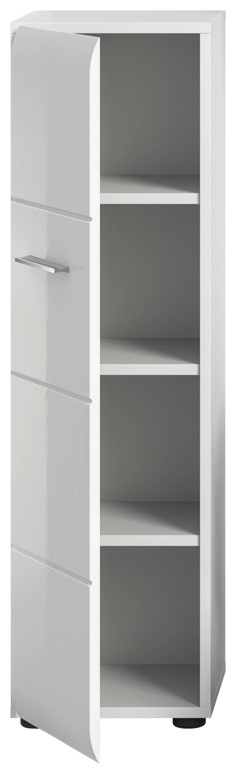 MIDISCHRANK 30/106/30 cm  - Weiss Hochglanz/Weiss, Modern, Holzwerkstoff/Kunststoff (30/106/30cm) - MID.YOU