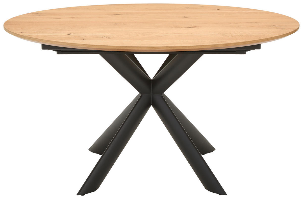 ESSTISCH in Holz, Metall 140/140/75 cm  - Eichefarben/Anthrazit, Design, Holz/Metall (140/140/75cm) - Venjakob