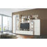 WOHNWAND Creme, Eichefarben - Eichefarben/Silberfarben, Design, Glas/Holzwerkstoff (327/217/49cm) - XORA