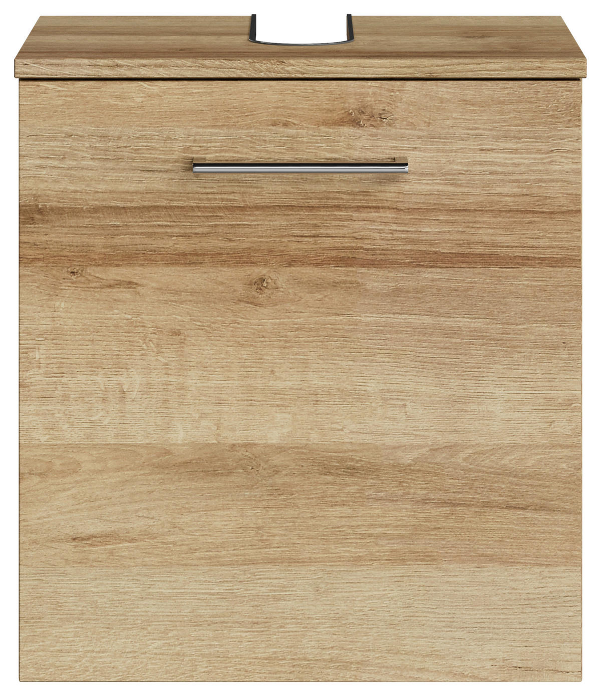 WASCHBECKENUNTERSCHRANK 45/49,8/33,3 cm  - Chromfarben/Eichefarben, KONVENTIONELL, Holzwerkstoff/Metall (45/49,8/33,3cm) - Sadena