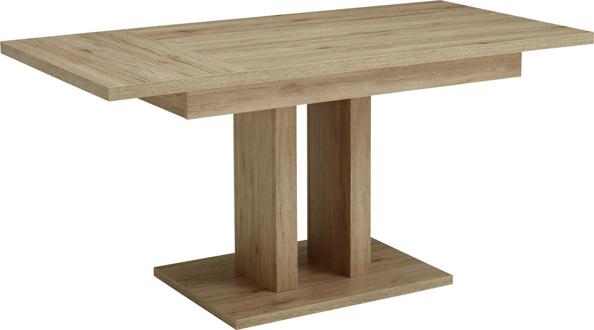 ESSTISCH in Holzwerkstoff 120-160/80/76 cm  - Eichefarben, Konventionell, Holzwerkstoff (120-160/80/76cm) - Cantus