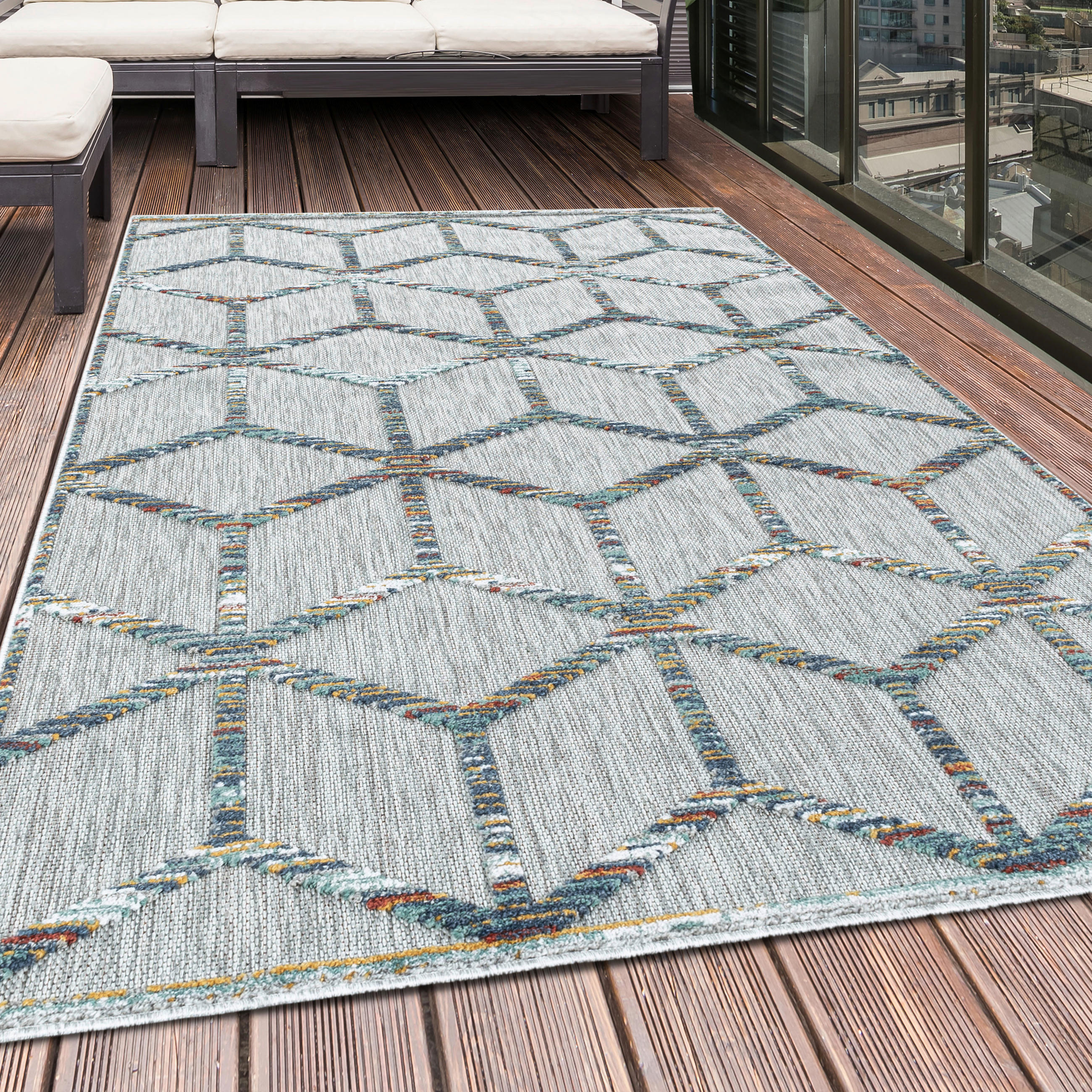 FLATVÄVD MATTA 140/200 cm Bahama  - multicolor, Design, textil (140/200cm) - Novel