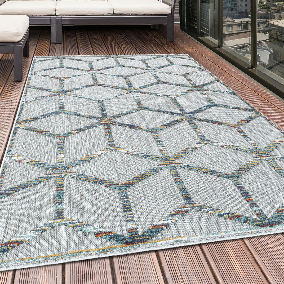 FLACHWEBETEPPICH 240/340 cm Bahama Multicolor  - Multicolor, Design, Textil (240/340cm) - Novel