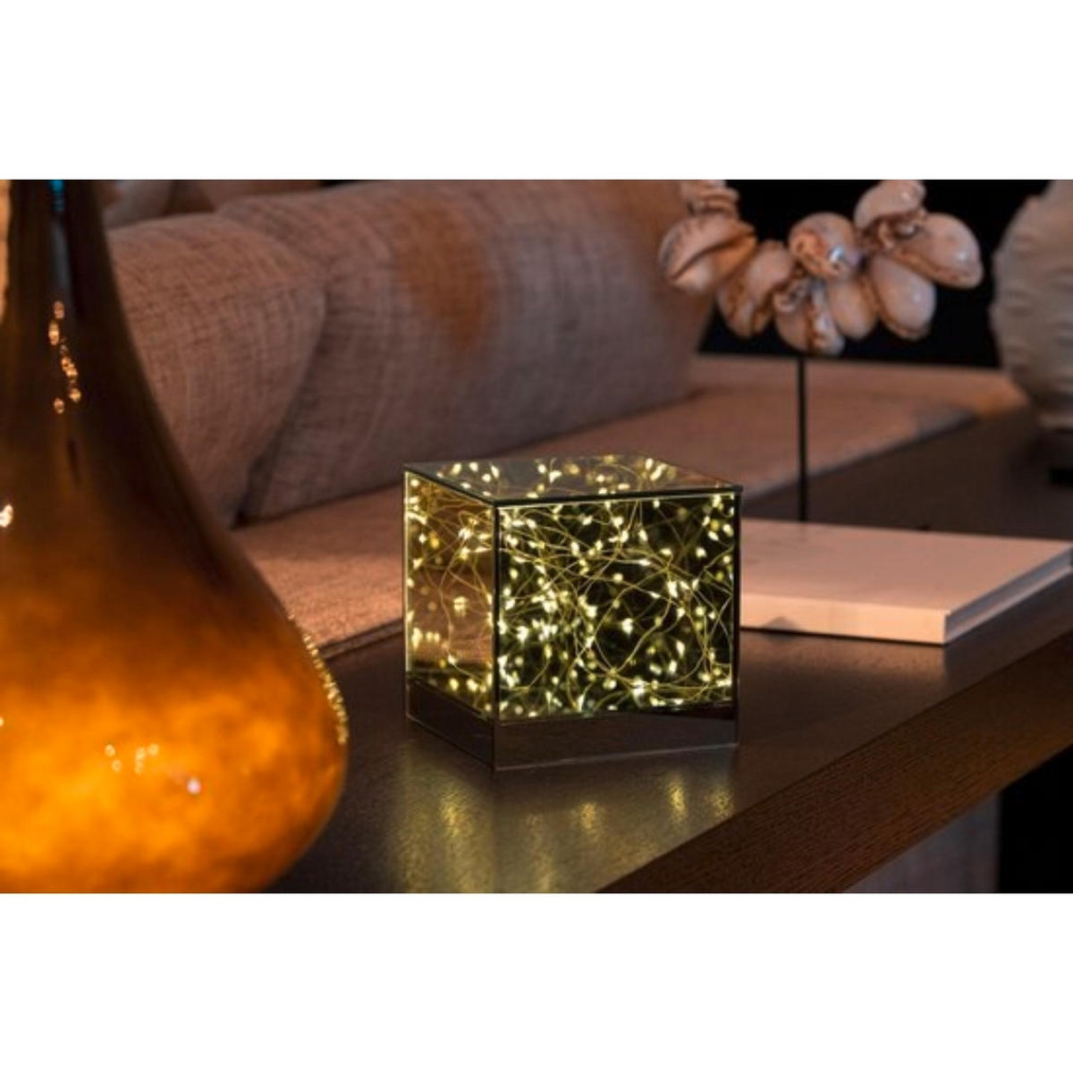 KUTIJA ZA POKLONE - tamno siva, Basics, staklo (20/20/20cm)