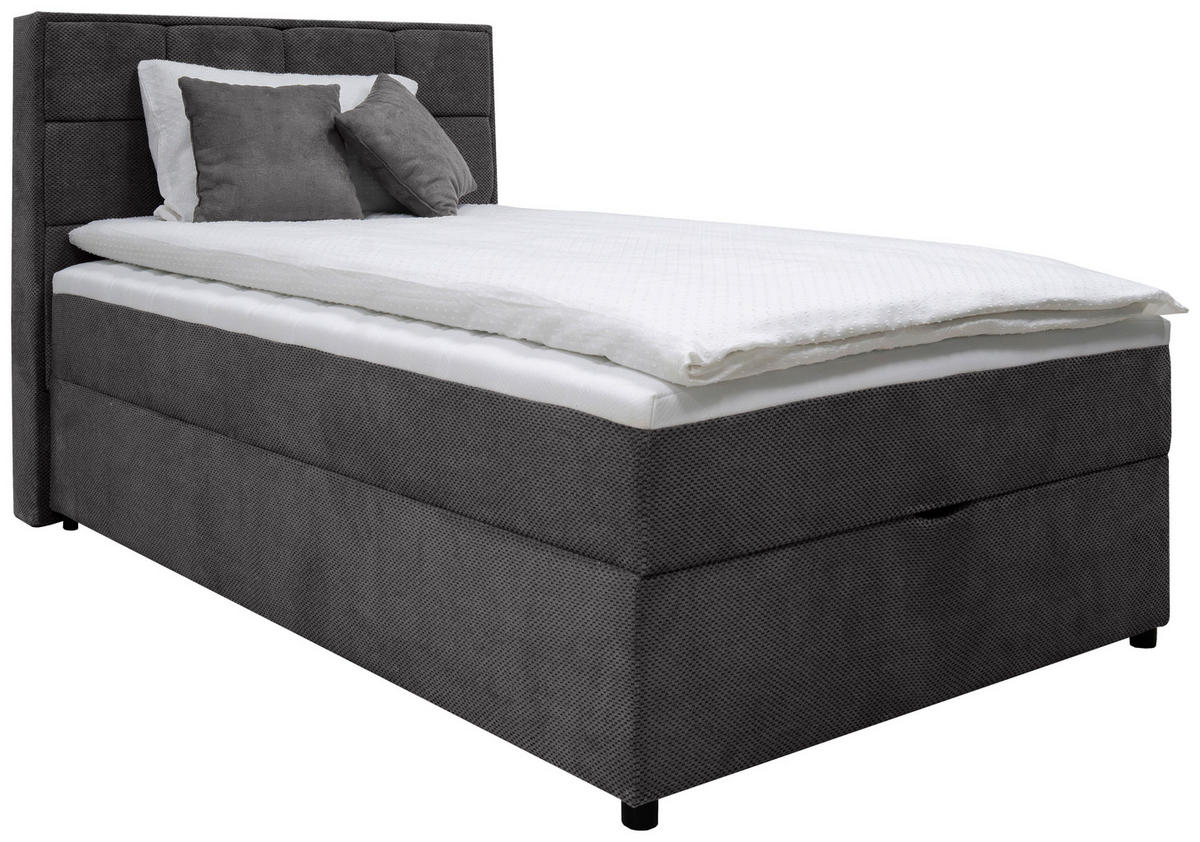 BOXBETT 140/200 cm  in Anthrazit  - Anthrazit, MODERN, Holz/Holzwerkstoff (140/200cm) - MID.YOU