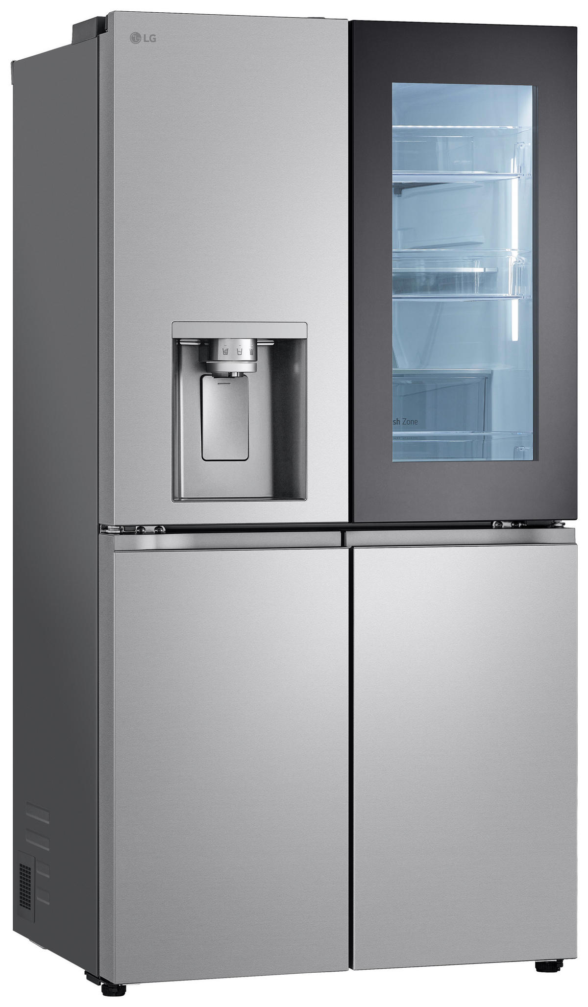 MULTI-DOOR 97,2/179,2/72,9 cm GMG960MBJE  - Edelstahlfarben, Trend, Glas/Kunststoff (97,2/179,2/72,9cm) - LG